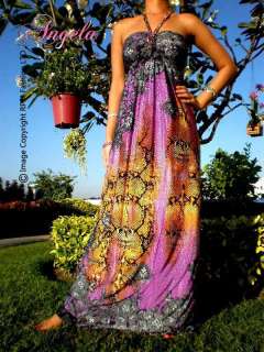 NEW Floral Strapless/Halter Neck Women Long Maxi Dress Size Sz M L XL 
