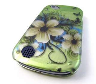 GREEN HAWAII FLOWERS HARD SNAP ON CASE COVER PANTECH LASER PHONE 