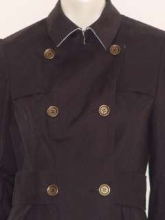 NWT $525.00 DVF Diane von Furstenberg Size 6 Sienni Black Trench Coat 