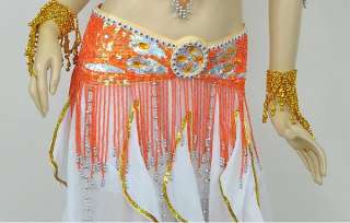 New Belly Dance Costum Handmade Hip Scarf Belt 11 color  