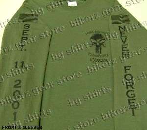 SOCOM Navy Seals Delta Force L/S T shirt 2X 3X OD GREEN  