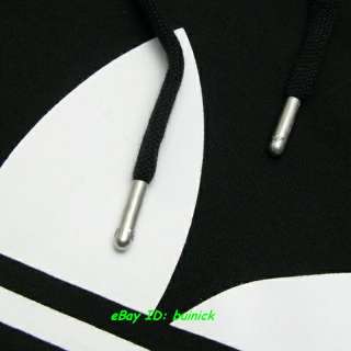 ADIDAS ADICOLOR TREFOIL HOODIE Sweater jumper Black White new M  