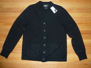 New Ralph Lauren RRL Black Cashmere Cardigan Sweater L  