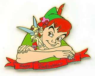 2004 PETER PAN AND TINKER BELL VALENTINE PIN LE 1500  