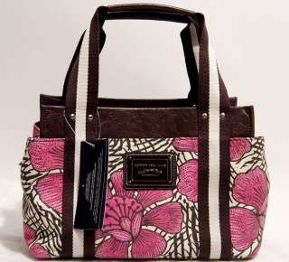 NEW Tommy Hilfiger Floral Canvas Handbag Tote Bag Purse  
