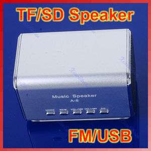   Portable FM Radio Speaker Music Player SD/TF Card For PC iPod  SL