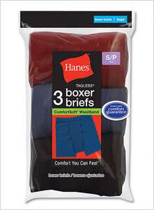 Hanes Boys ComfortSoft Dyed Boxer Briefs B755A3  