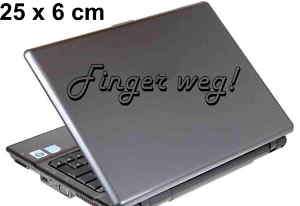 Netbook Mini Laptop Notebook Tattoo Design Finger weg  