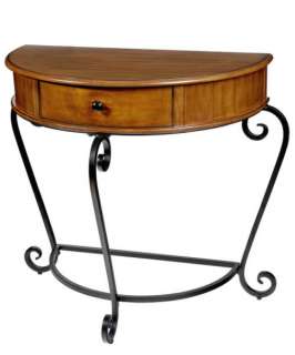 COUNTRY CHIC HALF ROUND HALL TABLE