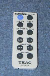TEAC RC 1118 Remote Control for POWERED SPEAKER SYSTEM  