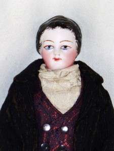 Rare Antique 1850 Fashion Doll Male China Parian Doll  