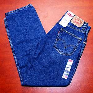Levis 550 Jeans DARK STONEWASH BLUE 4886 ZIP FLY Relaxed Fit Jean 