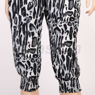 Neu Damen Overall Jumpsuit Catsuit Pants Hose Leopard  