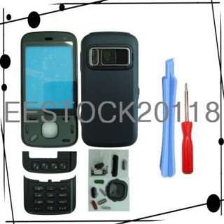 Black Nokia N86 Fascia Full Housing Case Cover Faceplate + Keypad 