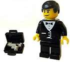 Custom Figure 007 James Bond Minifig with Spy Case