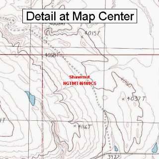  USGS Topographic Quadrangle Map   Shawmut, Montana (Folded 