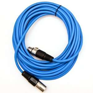   SAXLX 25   Blue 25 XLR Patch or Microphone Cable Musical Instruments