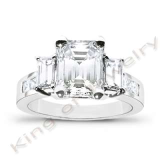62 Ct. Emerald Cut Diamond Engagement Ring EGL NATURAL  