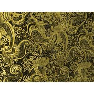  /gold Paisley Metallic Brocade 45 By the Yard Arts, Crafts & Sewing