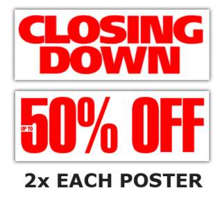 CLOSING DOWN UP TO  SHOP POSTER PACK   £5.99  