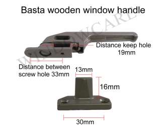 Basta Wooden Timber Locking Window Handle  