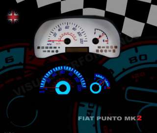 FIAT PUNTO MK2 PLASMA GLOW WHITE DIAL SPEEDO KIT  