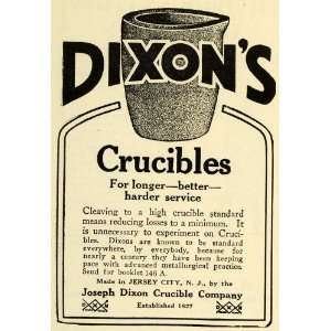  1922 Ad Joseph Dixon Crucible Scientific Containers 