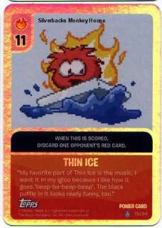 CLUB PENGUIN JITSU   THIN ICE POWER CARD 75  