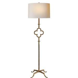 Visual Comfort SK1500GI L Suzanne Kasler 2 Light Quatrefoil Floor Lamp 