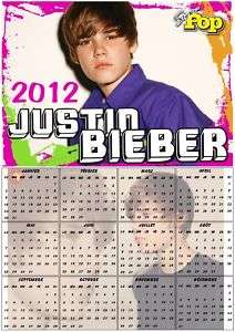   CALENDRIER 2012 JUSTIN BIEBER