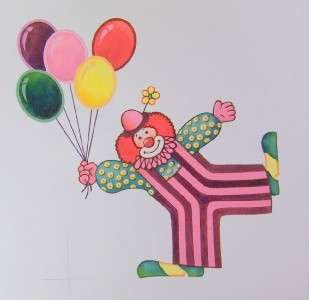 Clown Floating w Balloons Production Work Bob Jensen  