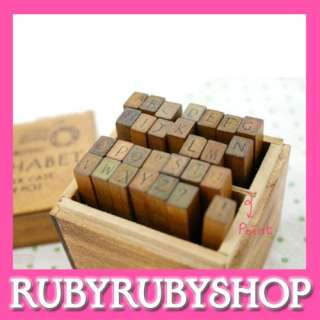Funnyman] Antique Big/Small Alphabet Rubber Stamp   S2  