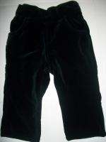Girls Boys Oshkosh Black Velvet Pants 12 M EUC *  