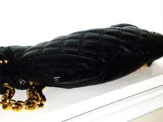 MARC JACOBS Black Mayfair Quilted Leather Chain Shoulder Bag Handbag 