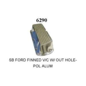   Ford Finned Valve Cover without Hole   Polished Aluminum Automotive