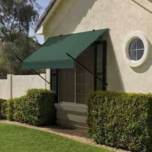   3020760 4 ft. Designer Awning   Forest Green Patio, Lawn & Garden