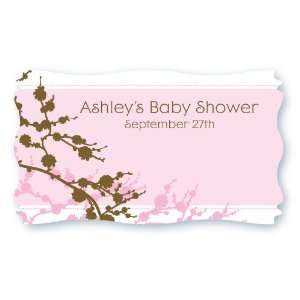  Baby Cherry Blossom   Set of 8 Personalized Baby Shower Name 