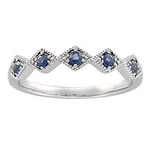 Carat Sapphire 14k White Gold Anniversary Wedding Ring