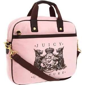 Juicy Couture Scottie Bling Laptop Messenger Case Bag ~ Pink In Color