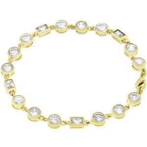  14k Yellow Gold Plated CZ Bracelet Jewelry