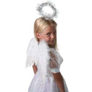   Childrens White Feather Angel Wings and Halo Headband Toys & Games