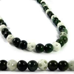  TriColor Jade Beads Necklace 