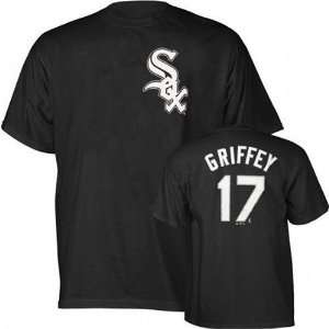 Ken Griffey Chicago White Sox Black Jersey Name and Number T Shirt 