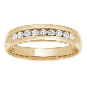  1/2 Carat Diamond 14k Yellow Gold Mens Wedding Ring 