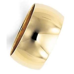 10.0 Millimeters Yellow Gold Heavy Wedding Band Ring 18kt Gold, Plain 