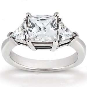  Princess Cut Three Stone Diamond Engagement Ring in 