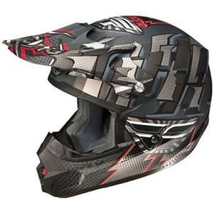  Fly Racing Kinetic Racing Matte Black/Silver Youth Helmet 