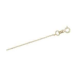  14K Yellow Gold Solid Diamond Cut Cable Chain Bracelet   7 