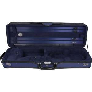   Oblong 4/4 Violin Case, Navy and Dark Blue Musical Instruments