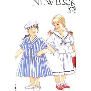   Pattern 6570 Little Girl Sailor Dress, Top Shorts & Hat Size 3 8 years